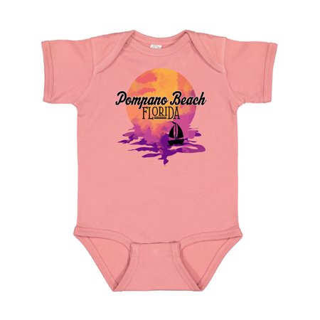 

Inktastic Pompano Beach Florida Vacation Sunset Gift Baby Boy or Baby Girl Bodysuit