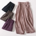 thumbnail image 4 of FYDUU Boy's Summer Ice Silk Pants Lightweight Wide Leg Trousers Kids Loose Fit Casual Bottoms Stylish Trousers 5-6 Years, 4 of 8