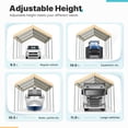 thumbnail image 3 of ADVANCE OUTDOOR 10x20FT Heavy-Duty Carport Canopy with 4 Height Adjustments(9.5-11FT) Shelter for Cars/Outdoor Events, Galvanized Steel Frame & Anti-UV Cover,Beige, 3 of 10