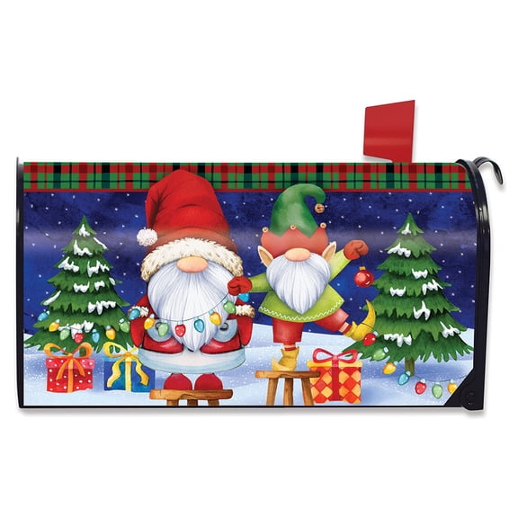 Briarwood Lane Christmas Gnomes Humor Mailbox Cover