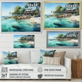 thumbnail image 4 of Designart "Maldivian Beaches IV" Nautical & Beach Floater Framed Wall Art Print, 4 of 7