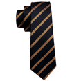 thumbnail image 4 of Conjunto de corbatas Barry.Wang Classic Stripe Green con gemelos, 4 of 7