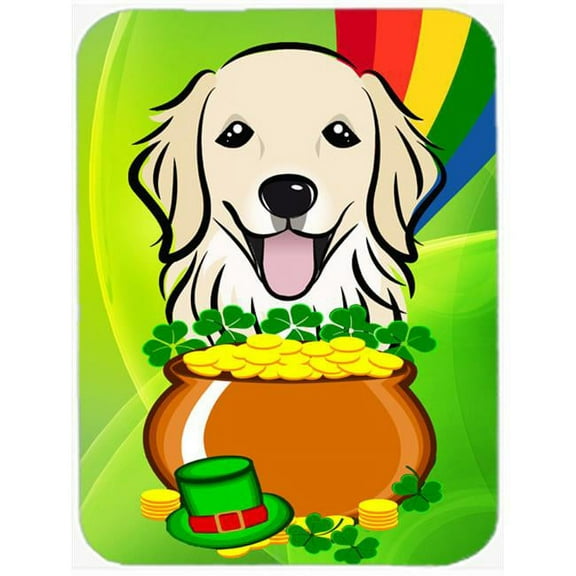Golden Retriever St. Patricks Day Mouse Pad, Hot Pad or Trivet