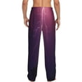 thumbnail image 3 of Balery Men'S Thunderstorm Violet Purple Pants,Sleepwear Pants,Pajama Pants,Pj Bottoms Drawstring And Pockets-Small, 3 of 9
