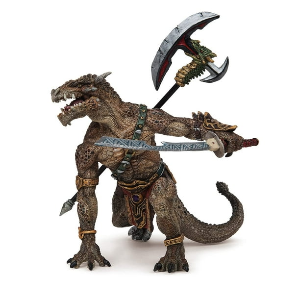 Figura de acción Papo Dragon Mutant con hacha de batalla y espada