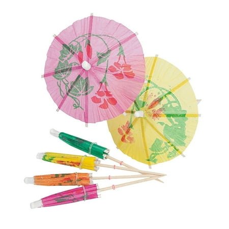 Parasol Drinking Straws Fun Express Paper Cocktail Drink Parasols - 144 Pieces, No tropical drink is finished till you add one of these Cocktail Parasols. By Tikizone ()