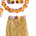 thumbnail image 6 of Milageto Hawaiian Dancer Grass Skirt Glasses for Beach Carnival Wedding Dress up Skirt Length 80cm, 6 of 7
