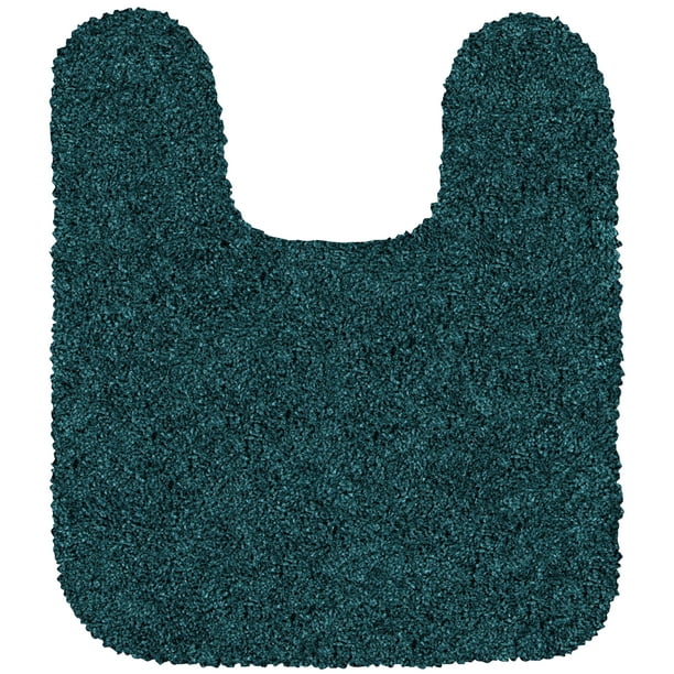 Mainstays Performance Nylon Bath Rug, Cool Water, 19.5" x 22" Contour