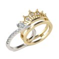 thumbnail image 1 of IKemiter 925 Sterling Silver 2 In 1 Round Cut Crown Sound Ring, 1 of 8