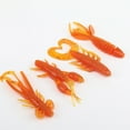 thumbnail image 3 of 4pcs Soft Fish Bionic Baits Fishing accessaries Silicone Silicone Maggot Shrimp Fish Baits Lures 4 Colors, 3 of 8