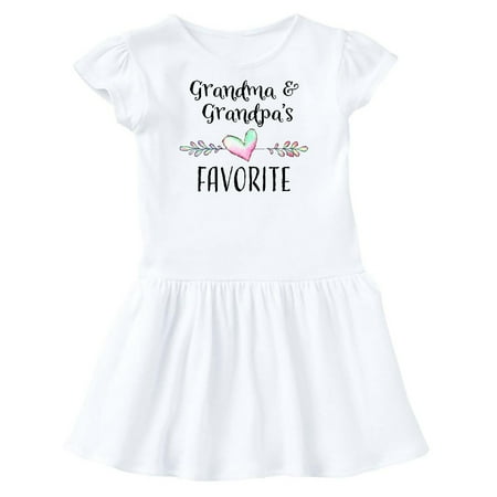 

Inktastic Grandma and Grandpas Favorite- Heart Grandchild Gift Toddler Girl Dress