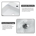 thumbnail image 4 of Logmey Modern Wall Mounted Bathroom Ceramic Vessel Sink, with Towel Rack, Sinks for Small Bathrooms Wall Hung Sink, White Rectangular One Hole Lavatory Vanity Bathroom Porcelain Sink with More Area, 4 of 9
