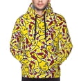 thumbnail image 4 of KLL Chicken Cartoon Print Mens Hoodie Long Sleeve Casual Pullover Hooded Sweatshirt Fashion Drawstring Hoodies with Pocket-Medium, 4 of 6