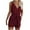 Wine, variant on OGLCCG Women's Casual Summer Short Rompers Sleeveless V Neck Button Down Tank Jumpsuit Comfy Belted One Piece Shorts with Pockets