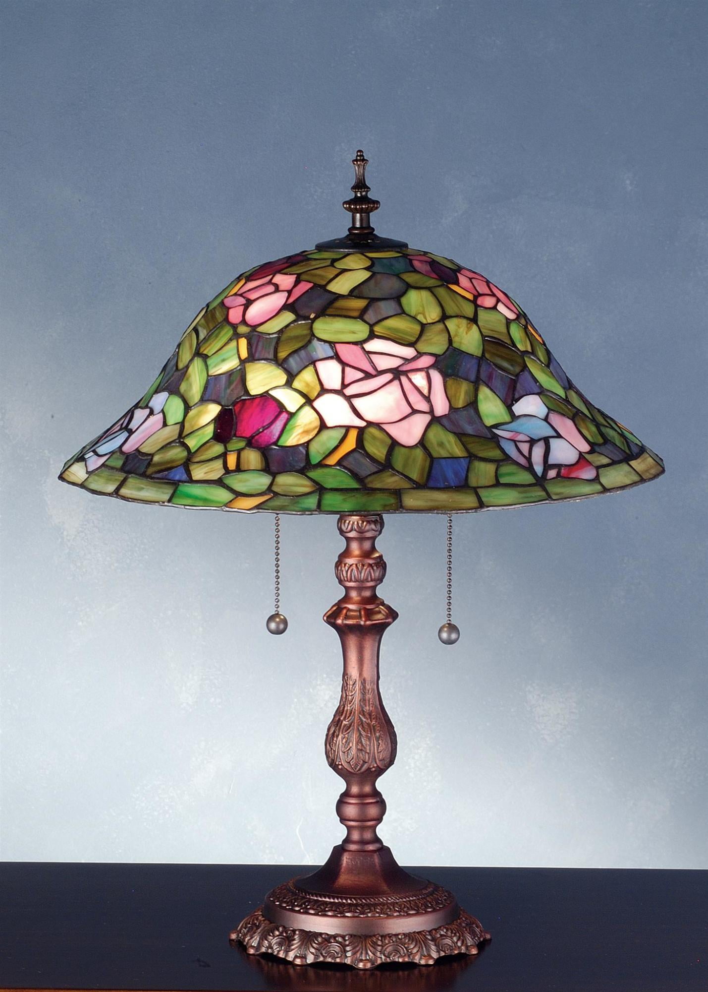 19"H Tiffany Rosebush Table Lamp