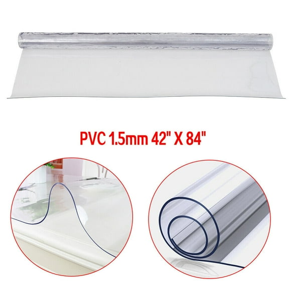 PVC Clear Tablecloth Dining Table Cover Heat Insulation Mat Waterproof Desk Protector 42X84inch