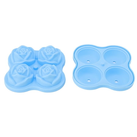 

Ice Tray Silicone Flower Shape Ice Tray Multipurpose For Restaurant Sky Blue L