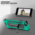thumbnail image 4 of for iPhone SE 2020 Case, iPhone 7/8 Case Rugged Military Dual Layer Heavy Duty iPhone SE 2020 Case with Screen Protector TPU Bumper Full Protection Metal Kickstand Shockproof Case 4.7 inch,Dark Green, 4 of 7