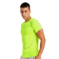 thumbnail image 3 of Haitryli Mens Swimming Rash Guard Shirts UPF 50+ Sun Protection T Shirt Quick Dry Swim Top Beachwear Fluorescent Green 3XL, 3 of 6