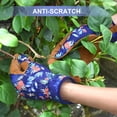 thumbnail image 3 of HOMEIORA 1 Pair Leather Gardening Gloves for Women - Working Gloves for Weeding, Digging, Planting, Raking and Pruning, M, 3 of 7