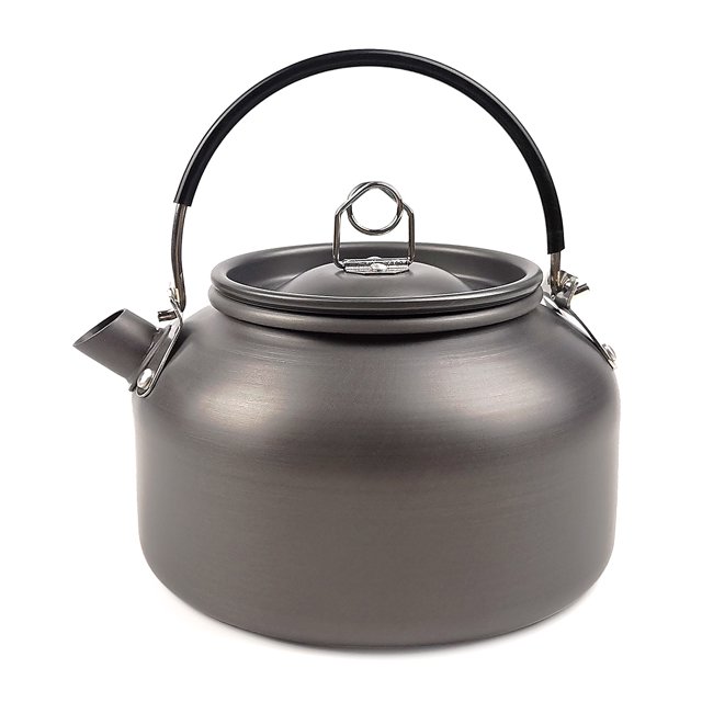 Théière Bouilloire en Aluminium Légère de 0,8 L pour l'Extérieur, Cafetière avec Sac de Transport pour Camping, Randonnée, Backpacking