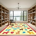 thumbnail image 2 of ODIKA 4'x6' Machine Washable Non-Slip Area Rug, Graphic Yellow High Traffic Rug with Pad, Yellow, 1052319, 2 of 8