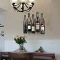thumbnail image 5 of 5-Bottles Wall Mounted Wine Rack Kitchen Bottle Holder Bar Wine Storage Display 23.2"L x 3.5"W x 19.6"H (Bronze), 5 of 11