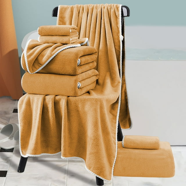 Toalla de baño de terciopelo coral, para adultos, hombres y mujeres, gruesa, de secado rápido, grande, absorbente de agua, de algodón, no esponjosa.