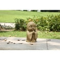 thumbnail image 3 of Praying Lucky Japanese Jizo Statue, 3 of 10