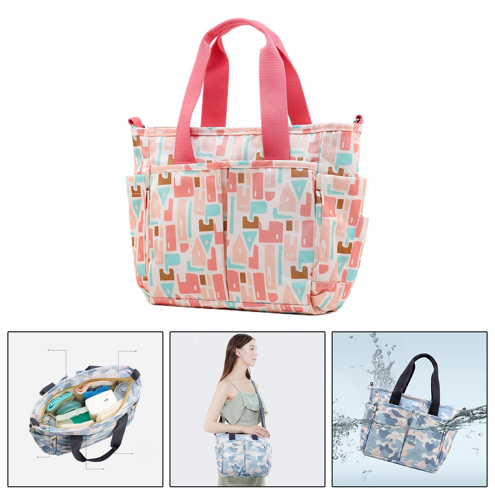 Small Diaper Bag Fashion Waterproof Outing Handbag Travel Maternity Tote Mommy PInk Walmart