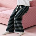 thumbnail image 4 of CAIVO Kids Soft Girls Flannel Sleep Pants Fuzzy Winter Leisure Bottoms For Cozy Comfort Warmth All Season Long Trendy Trousers, 4 of 5