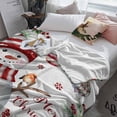 thumbnail image 3 of Merry Christmas Throw Flannel Blanket 32x48In Xmas Ball Poinsettia Red Berry Bird Super Soft Cozy Bed Blanket, Lightweight Plush Fuzzy Bed Throw for Bedroom Sofa Couch Living Room, 3 of 4