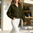 thumbnail image 6 of Vetsdori Hoodies Sweatshirts for Women Pockets Solid Color Zip up Hooded Winter,Long Sleeve Casual Drawstring Cargo Womens Tops Fashion, 6 of 9