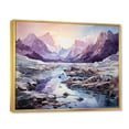 thumbnail image 2 of Designart "violet Glacier Glacial Glow" Landscapes Floater Framed Wall Art Print, 2 of 7
