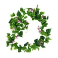 thumbnail image 2 of Light Purple Artificial Morning Glory Strip Pp2, Artificial Vine Morning Glory Faux Flowers Carnations Artificial Fall Hanging Flowers for Outdoors Bouquet Decor the Are Made of Cloth, 2 of 9