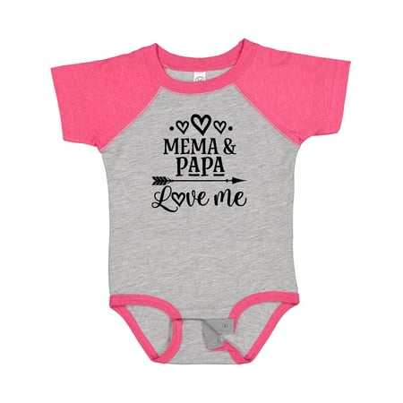 

Inktastic Mema and Papa Love Me Gift Baby Girl Bodysuit