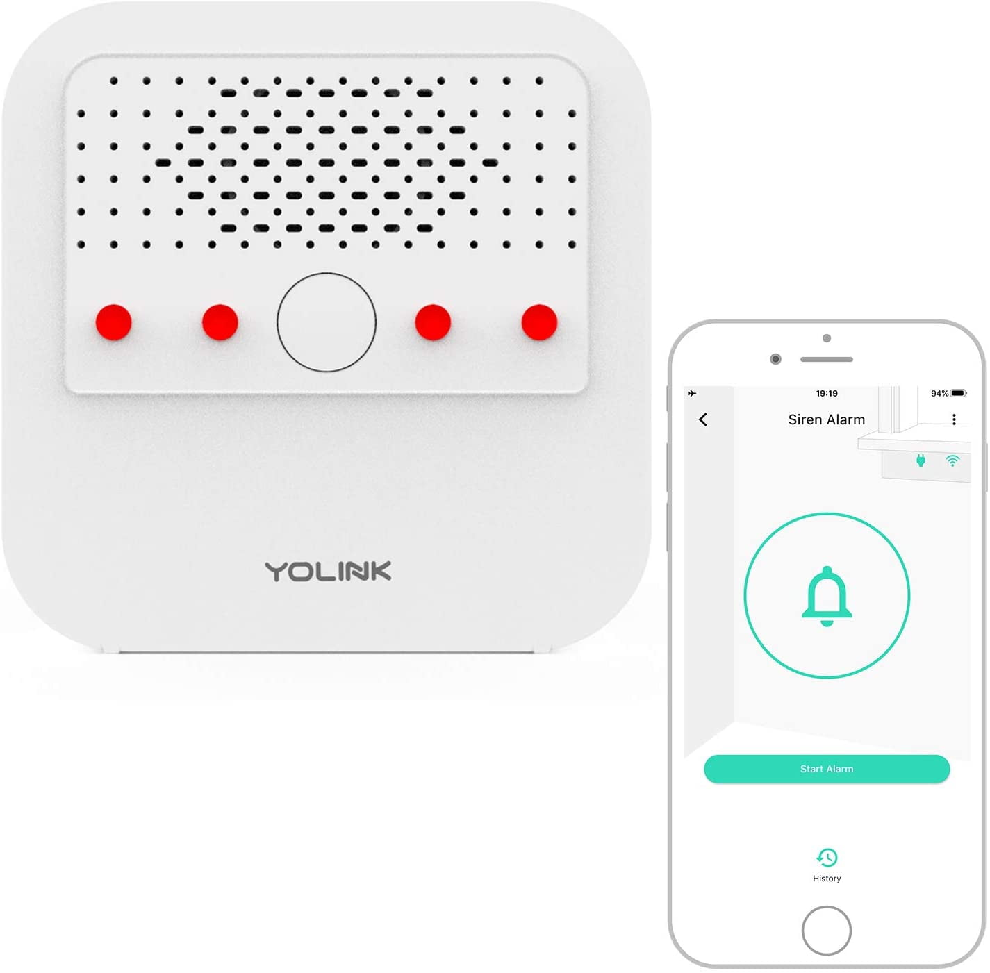 Smart Siren Alarm, LOUD 110 dB Sounder, Wireless Alarm for Home