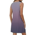 thumbnail image 5 of Liquidation d'Été 2025! Robe Grande Taille pour Femmes, Robe d'Été Décontractée Sans Manches à Col Rond Imprimée avec Poche, 5 of 5