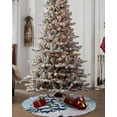 thumbnail image 2 of Light Blue Snowman Christmas Christmas Tree Skirt 48 Inches Large Christmas Skirt Tree, Christmas Tree Xmas Winter Snowflake Tree Skirt Christmas Decorations for Fireplace Party Indoor Outdoor, 2 of 7