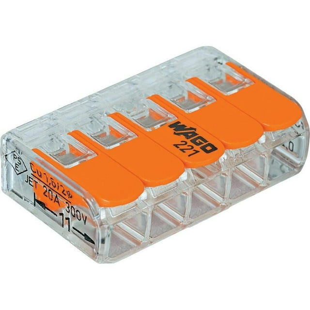 Conectores compactos WAGO 221-415 de 5 conductores 50 PK