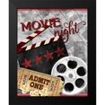 thumbnail image 2 of Knutsen, Conrad 20x24 Black Modern Framed Museum Art Print Titled - Movie Night II, 2 of 5