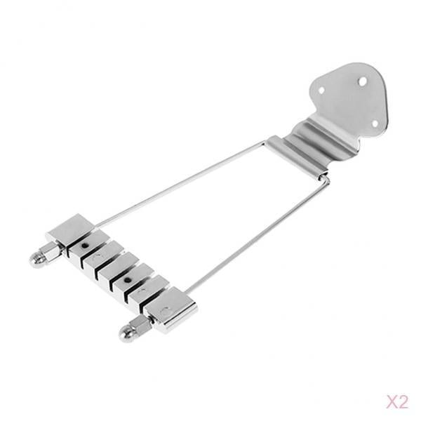 2x Puente Jazz Tailpiece Yuyangstore Pieza de Cola para Archtop Replacement para Afinadores de Música