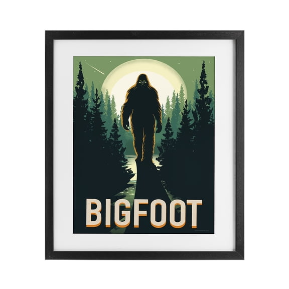 Stupell Industries Eclectic Cryptid In The Woods Black Framed Print Under Glass, 13 x 16, by Omar Escalante
