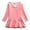 Pink, variant on Girls Long Sleeve Fall Dress Kids Casual Base Layer Skirt for Spring and Autumn Toddler Soft Cotton Princess Gown Comfortable Everyday Playwear Clothing for Little Girls and Children