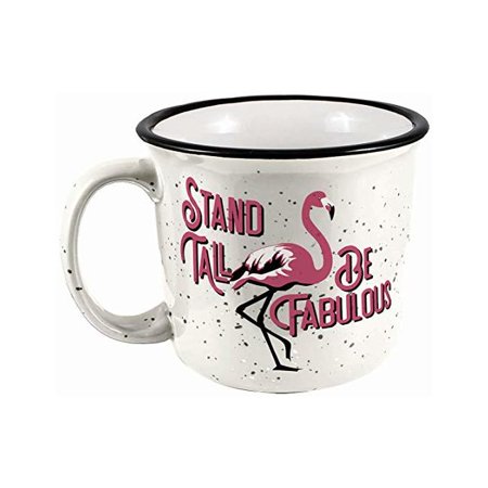 SPOONTIQUES 21526 FLAMINGO CAMPER MUG