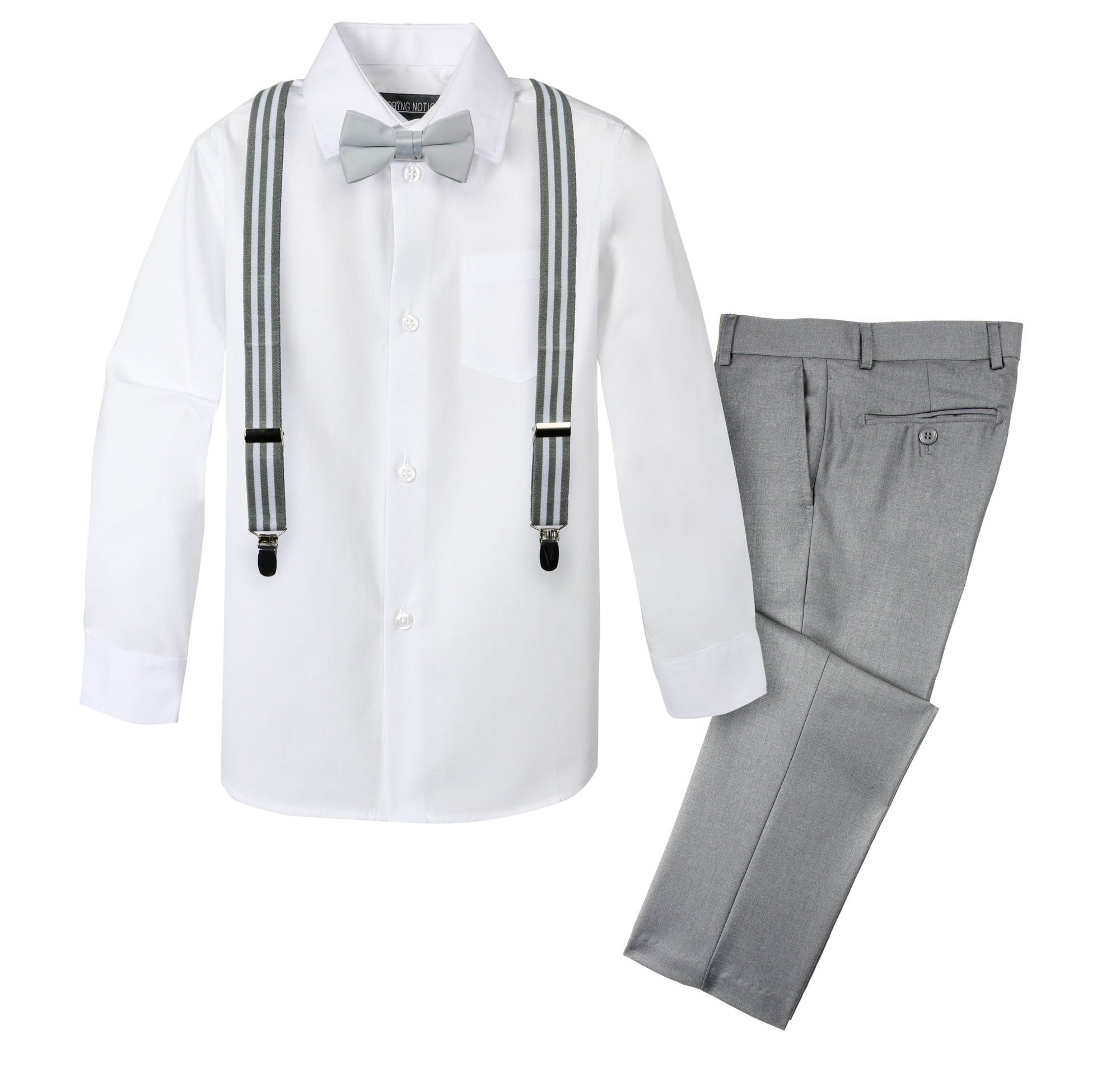 Spring Notion Boys 4-Piece Suspender Outfit 