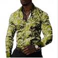 thumbnail image 4 of Camisa de discoteca de moda para hombre, camisa casual con estampado floral retro en 14 colores, camisa de manga larga con solapa y botones, camisa para hombre S-5XL, 4 of 5