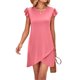 thumbnail image 1 of Vestimenta Casual Vestido casual de algodón Estilo elegante Vestido corto para mujer Traje diario (Rosa XXL) Cgtredaw Para estrenar, 1 of 1