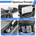 thumbnail image 3 of Oversized Camping Folding Chair, Heavy Duty Padded Chair with Cup Holder Storage and Cooler Bag for Outdoor,Black Gray, 3 of 8