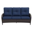 thumbnail image 2 of Meetleisure 3-Seat Outdoor Sofa, Couch Patio Sofa with Deep Seating and Thick Cushions, Blue, 2 of 7
